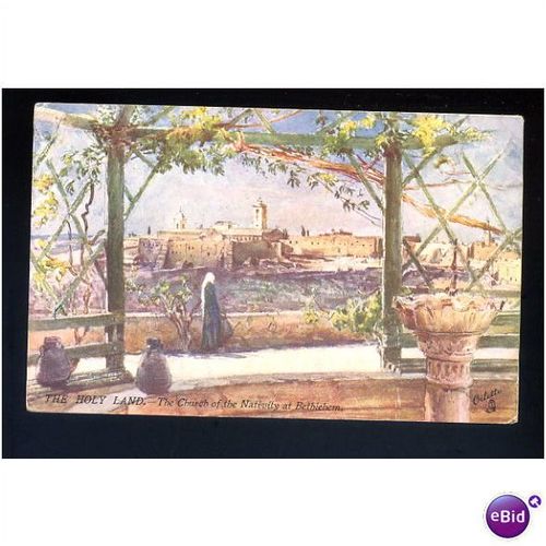 THE HOLY LAND Church of the Nativity Tuck Oilette Postcard (7310)