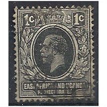 East Africa & Uganda Prot. 1912 SG44 1c Black Very Fine Used ..