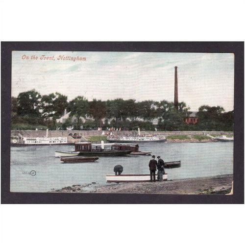 ON THE TRENT, NOTTINGHAM - NICE RANGE OF BOATS - NICE PHOTO- 1908 USED
