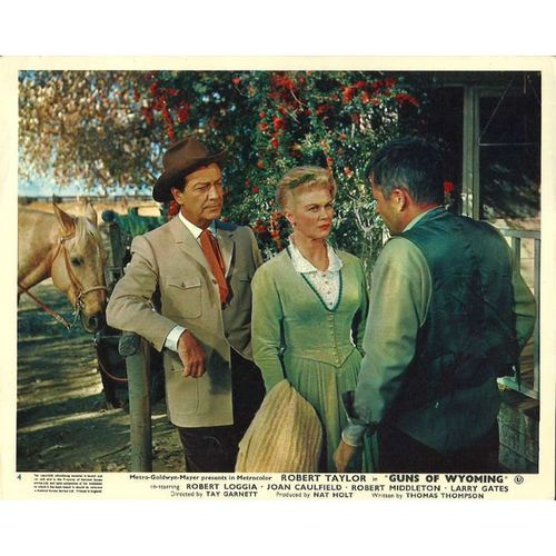 GUNS OF WYOMING Robert Taylor, Joan Caulfield F-O-H Stills (4)