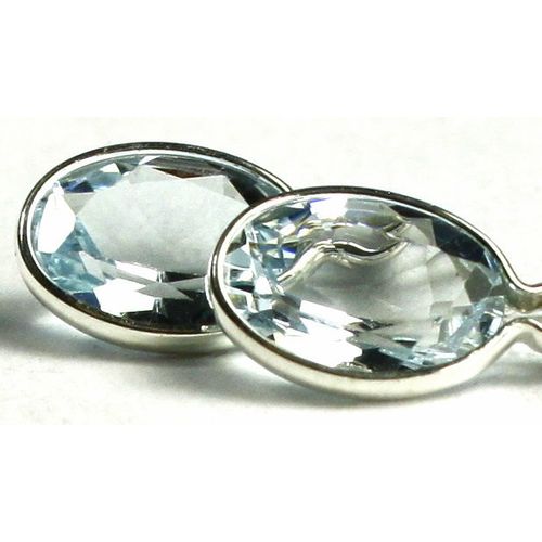 Aquamarine, 925 Sterling Silver Threader Earrings, SE005