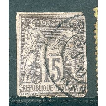 France 1876 - SG232 - 15c purple grey - Peace & Commerce - used