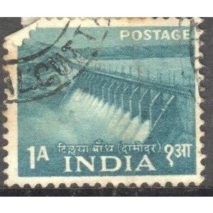 India 1955 - SG357 - 1a green - Damodar Valley Dam - used 6
