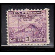 752 3c Washington's Hdqs Fine MNH O4730