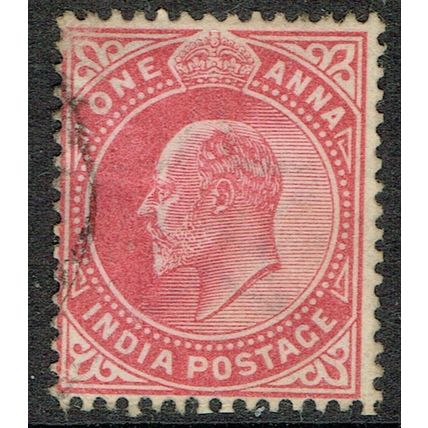 India 1902 1a Carmine SG123 FU