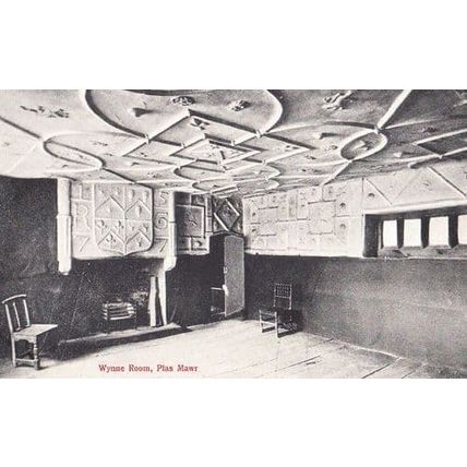 Wynne Room Plas Mawr Antique Welsh Postcard