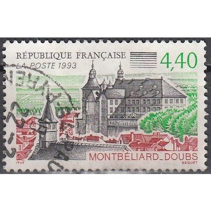 France 1993 Michel 2975 O Cote (2008) 1.50 € Palais et temple de Montbéliard