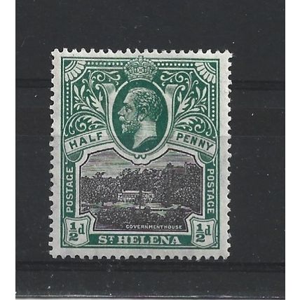 St Helena.SG72 1/2d Government House (Black and Green).Mounted Mint.May24d