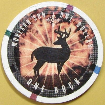 Mohegan Sun. $1 Casino Chip. Uncasville, CT. Z94.