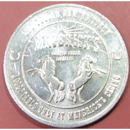 Maverick's. $1 Casino Token. Cripple Creek, CO. 05A.