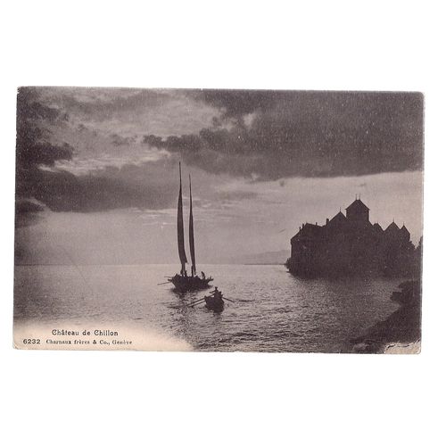 CHATEAU DE CHILLON, GENEVE, SWITZERLAND unused vintage postcard #