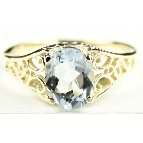 Aquamarine, 10KY Gold Ring, R005