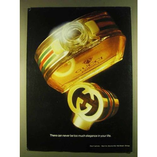 1980 Gucci Perfume Ad - Never Too Much Elegance