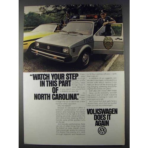 1980 Volkswagen Rabbit Ad - Watch Your Step