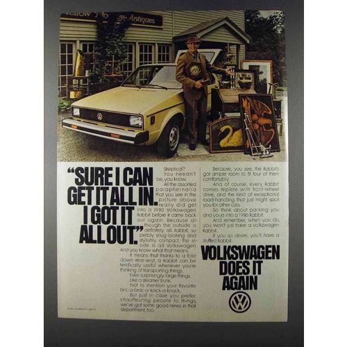 1980 Volkswagen Rabbit Ad - Sure I Can Get it All In