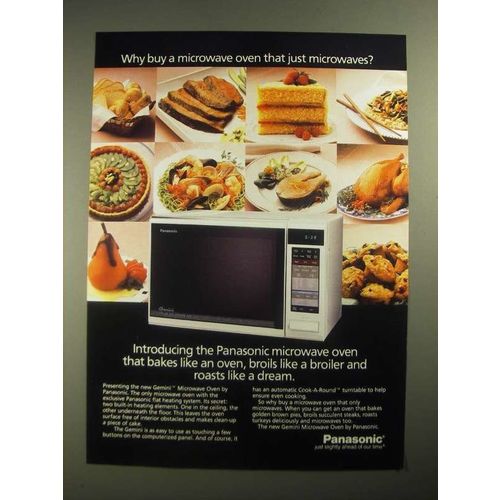1987 Panasonic Gemini Microwave Ad - Why Buy A Oven That Just Microwaves