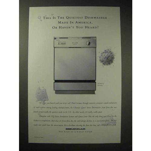 1995 Jenn-Air DW860UQ Dishwasher Ad - Quietest