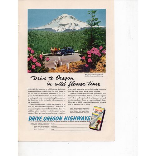 Oregon vintage magazine Print Ad March 1939