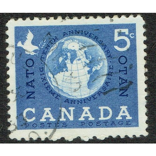 Canada 1959 10th Anniversary of NATO 5c Ultramarine SG510 GU