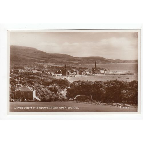 Largs from the Routenburn Golf Course Ayrshire RP Postcard A4687