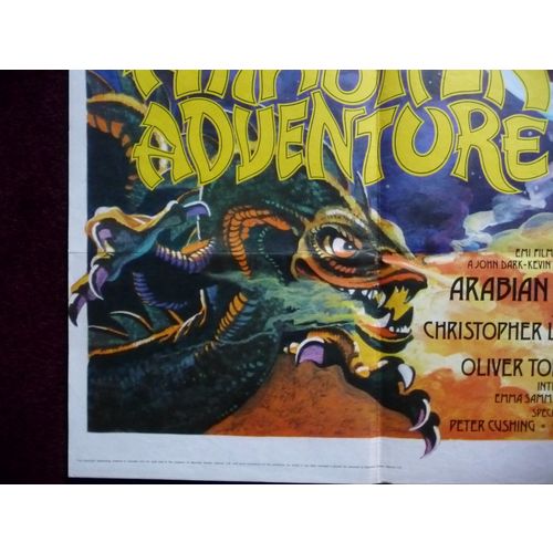 ARABIAN ADVENTURE (1979) original UK Quad ***Christopher Lee, Peter Cushing***