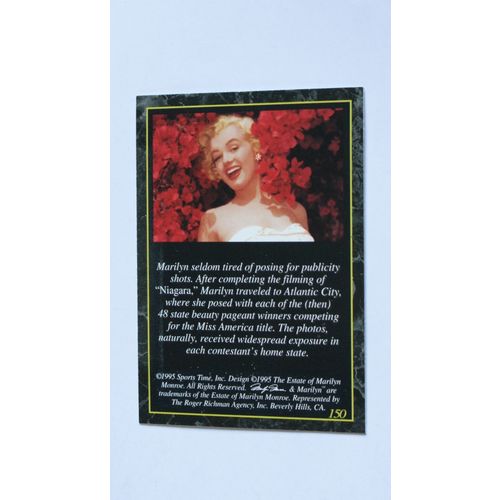 Marilyn Monroe II base trading Card # 150 (A) - 1995 Sports Time