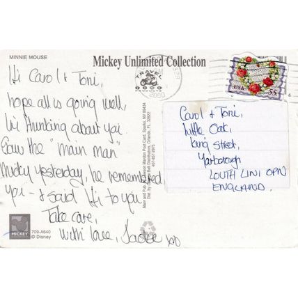 Minnie Mouse classic moments Postcard posted 2000 VGC