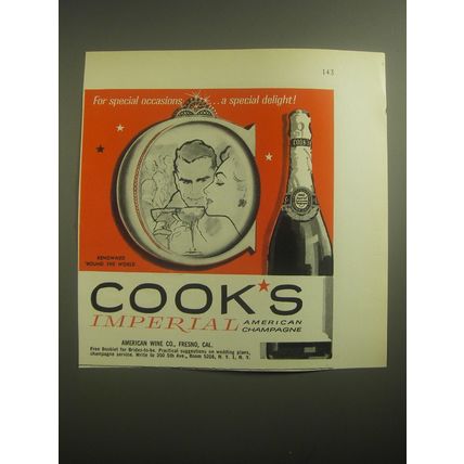 1959 Cook's Imperial Champagne Ad - For special occasions.. A special delight