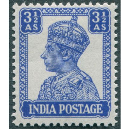 India 1941 3½a bright blue SG 272 unused