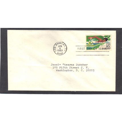 FDC C107 40c Swimming (No Cachet-Typed/A) CV42706