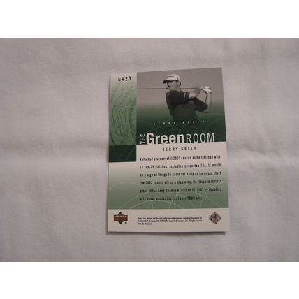 Jerry Kelly 2002 Upper Deck GREENROOM NO.GR20