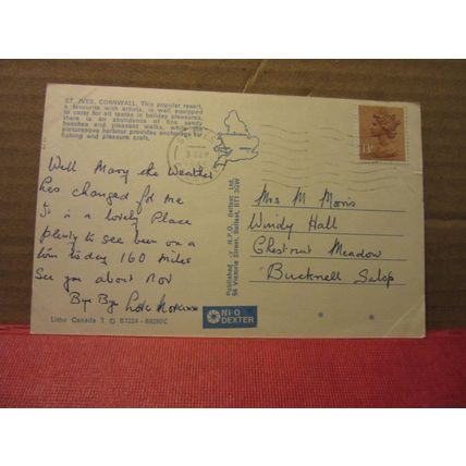 multiview, ST. IVES .CORNWALL .used postcard 1985 pm NPO Dexter =