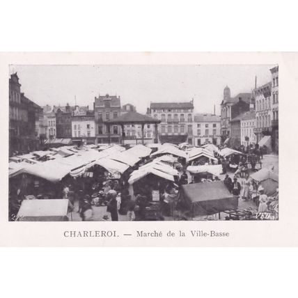 Charleroi French Market Marche Antique Postcard