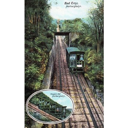 Standseilbahn Verkehrsmittel Bad Ems Malbergbahn Antique Train Swiss Postcard