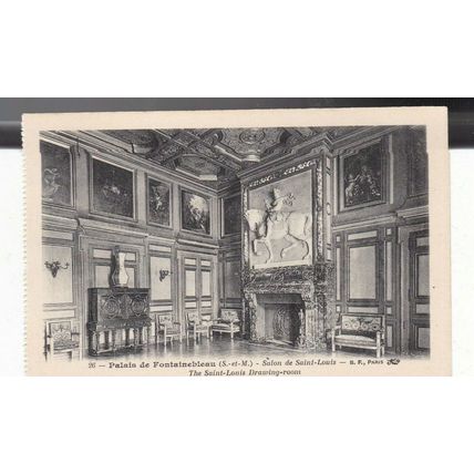 Palais de Fontainebleau Salon de Saint Louis France Postcard unused VGC