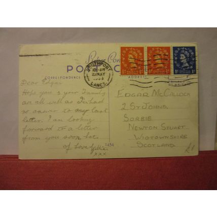 seaside comic humour used vintage postcard humour 1956 pm Super Comic DRUNK /