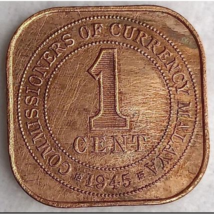 STRAITS SETTLEMENTS British Monarch King George VI 1945