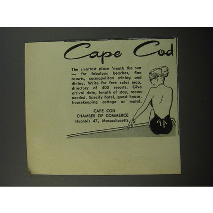 1956 Cape Cod Chamber of Commerce Advertisement