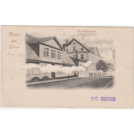 RUSSIA cover Libava(Liepaja,Latvia) 7 March 1900 to Colombey-les-Belles, France