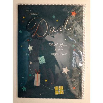 'FOR A GREAT DAD WITH LOVE ON YOUR BIRTHDAY' - BIRTHDAY CARD GREETING CARD