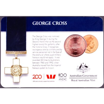 2017 Australia Medallion Legends of the ANZACS George Cross