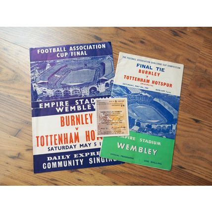 1962 FA Cup Final Programme, Ticket & Songsheet – Burnley vs Tottenham / Spurs