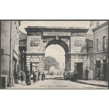 Bishop Gate, Londonderry, Derry, c.1905-10 - Valentine's Postcard