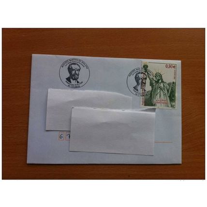 FRANCE 2004 1er JOUR BARTHOLDI STATUE LIBERTE LE MONDE S/ LETTRE n°3639