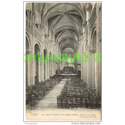 CAEN, LA NEF, L´EGLISE DE LA SAINTE-TRINITE, ABBAYE AUX DAMES, FRANCE, Postcard