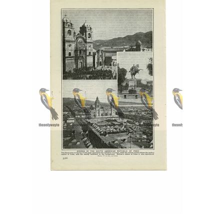 Peru, 3 Scenes, Book Illustration (Print), 1909