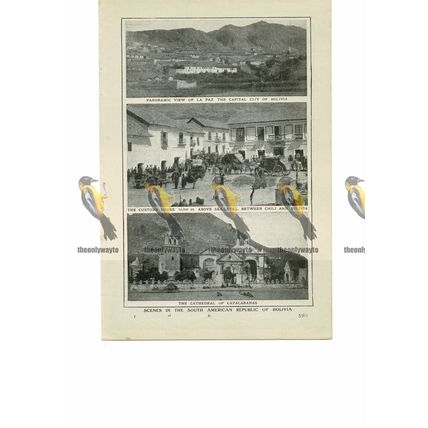 Bolivia, 3 Scenes, Book Illustration (Print), 1909