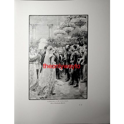 Court Ball At Palace, St Petersburg, Russia, Book Illustration (Print), 1892