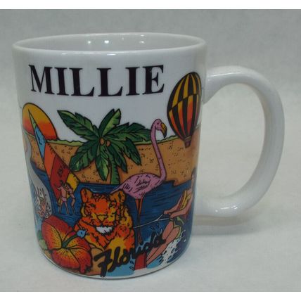 J & P Entertainment MILLIE Named Coffee Mug Florida Souvenir Ceramic Cup Nasa
