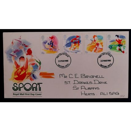 GB 1988 Sport FDC Watford pm